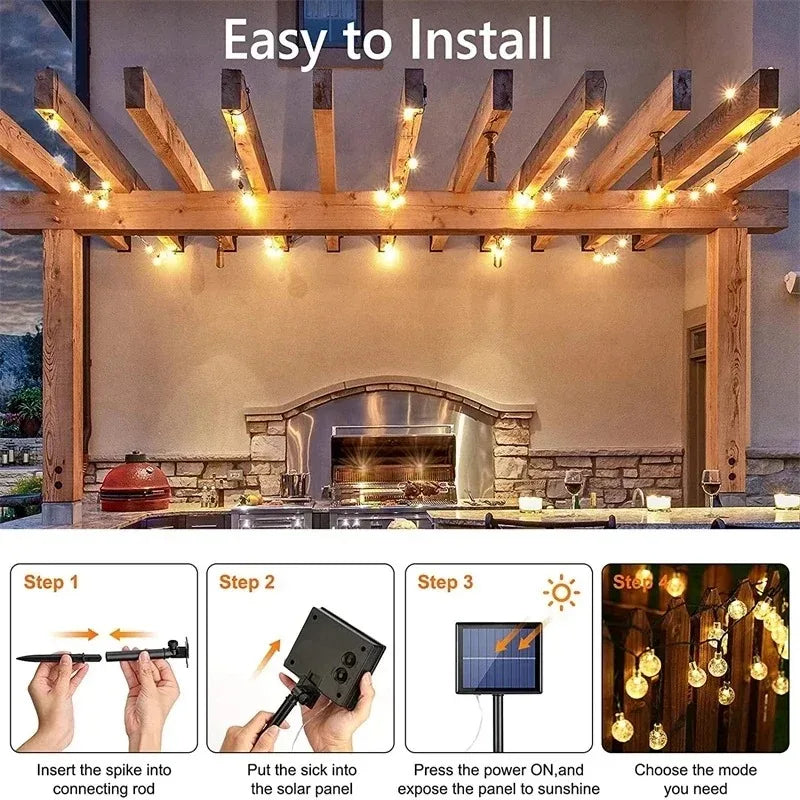 Aurevia™ Dew 30 LED Solar Globe String Lights