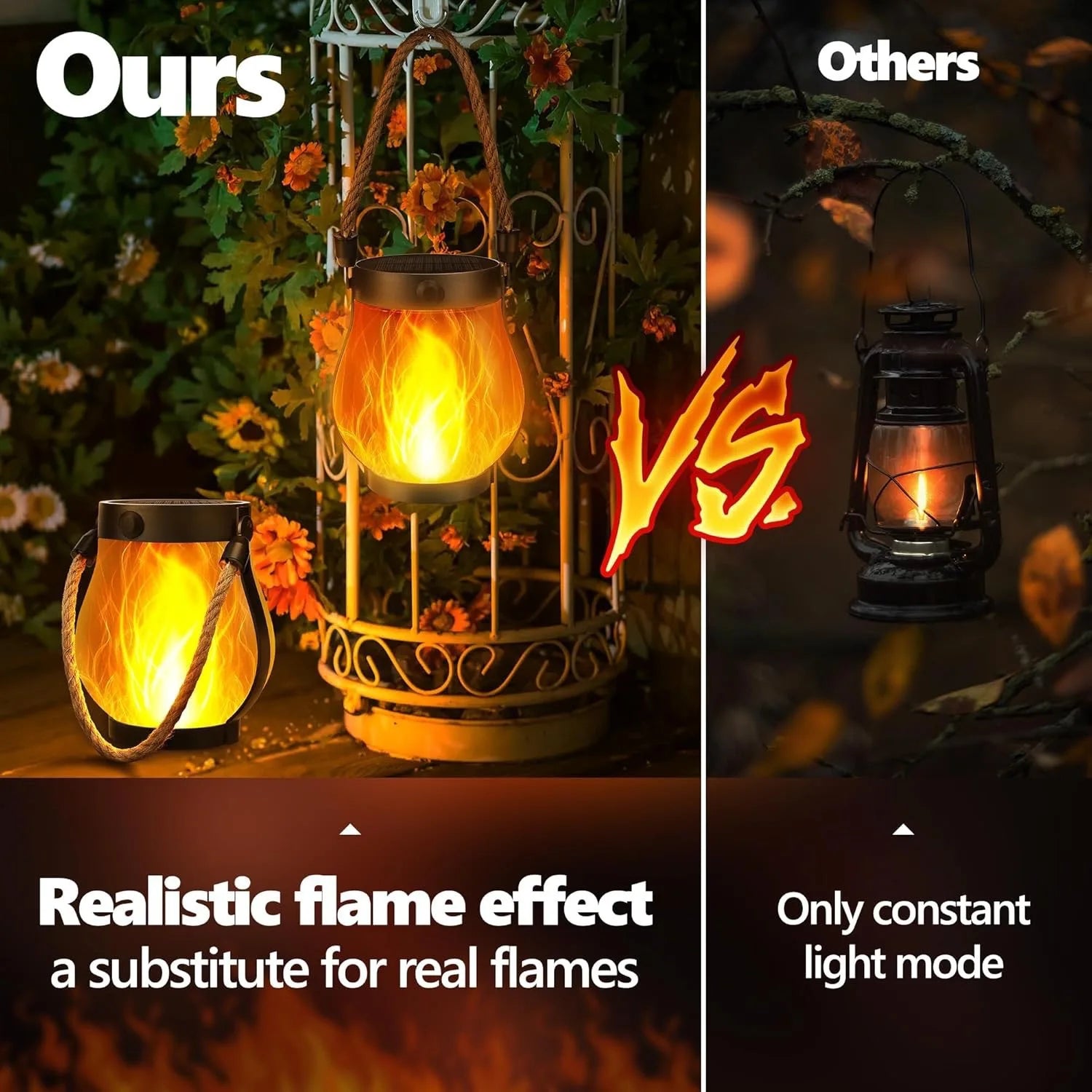 Aurevia Ember Solar Flame Lantern