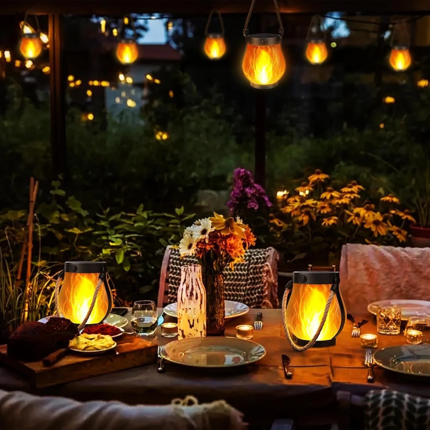 Aurevia Ember Solar Flame Lantern