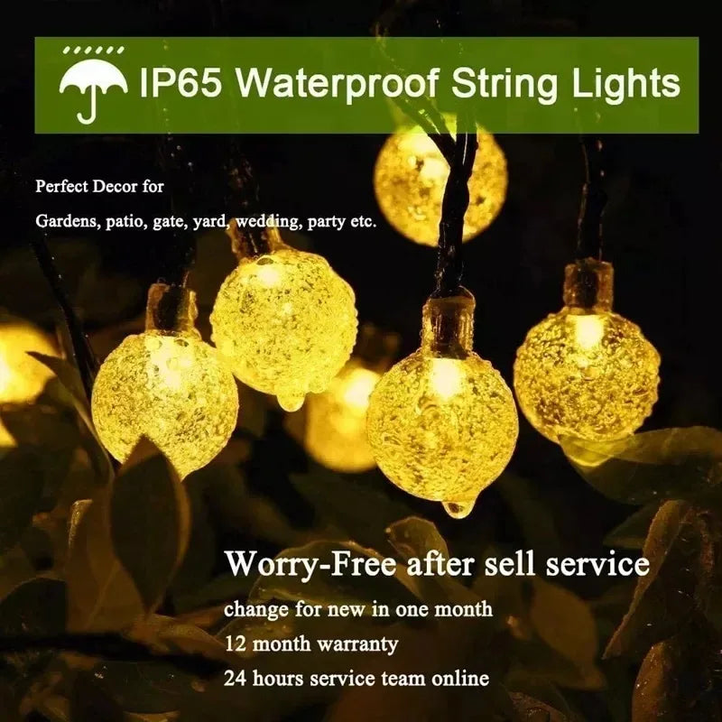 Aurevia™ Dew 30 LED Solar Globe String Lights