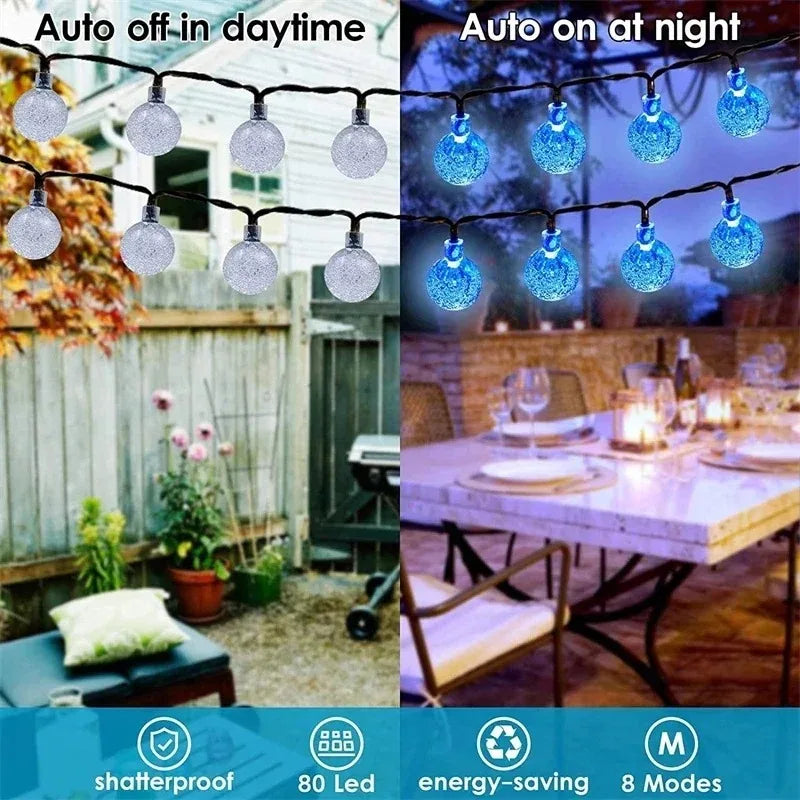 Aurevia™ Dew 30 LED Solar Globe String Lights