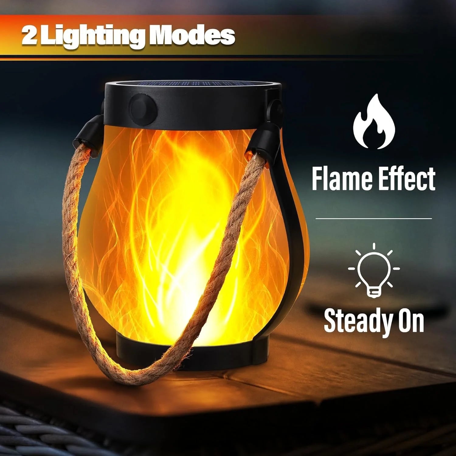 Aurevia Ember Solar Flame Lantern