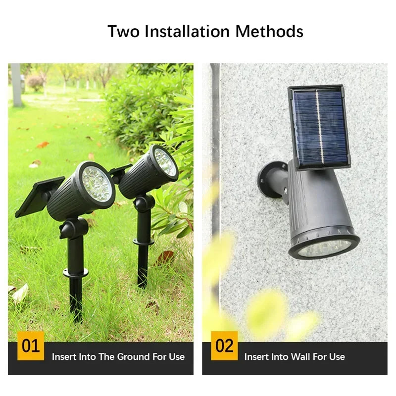 Aurevia Pin 9 LED Solar Spotlight