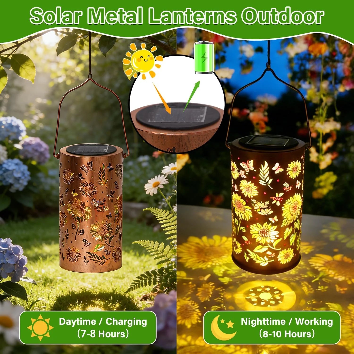 Aurevia™ Fern Solar Garden Lantern