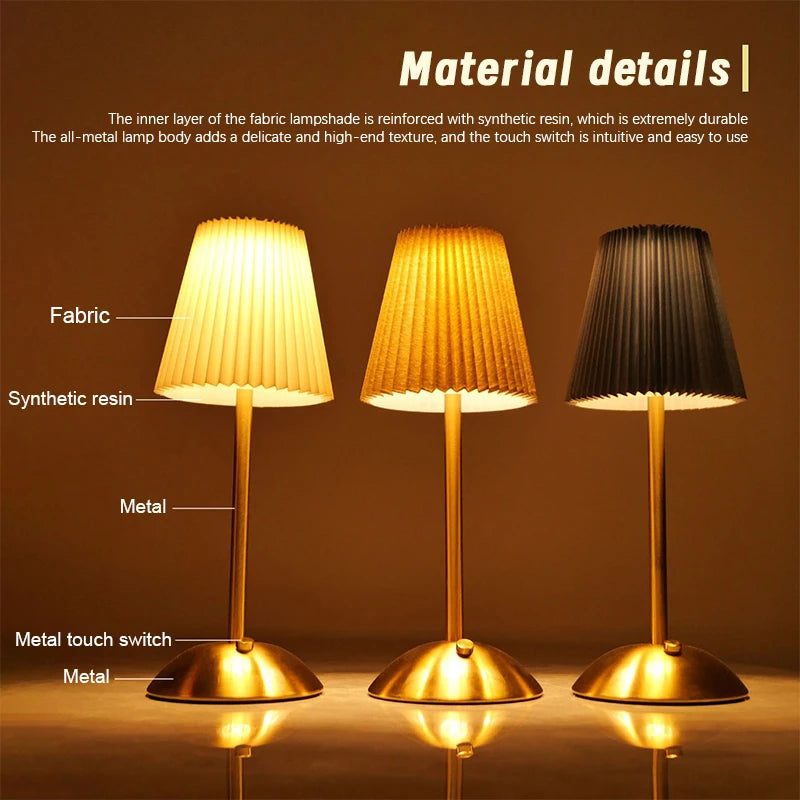 Aurevia™ Pleat 1000mAh Cordless Table Lamp