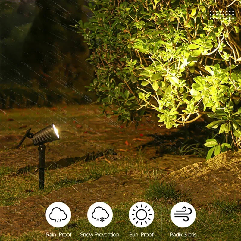 Aurevia Pin 9 LED Solar Spotlight